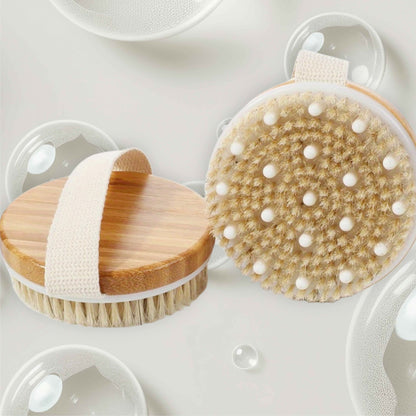 WOOD BODY BRUSH WITH SOFT MASSAGE NODES- Accessories