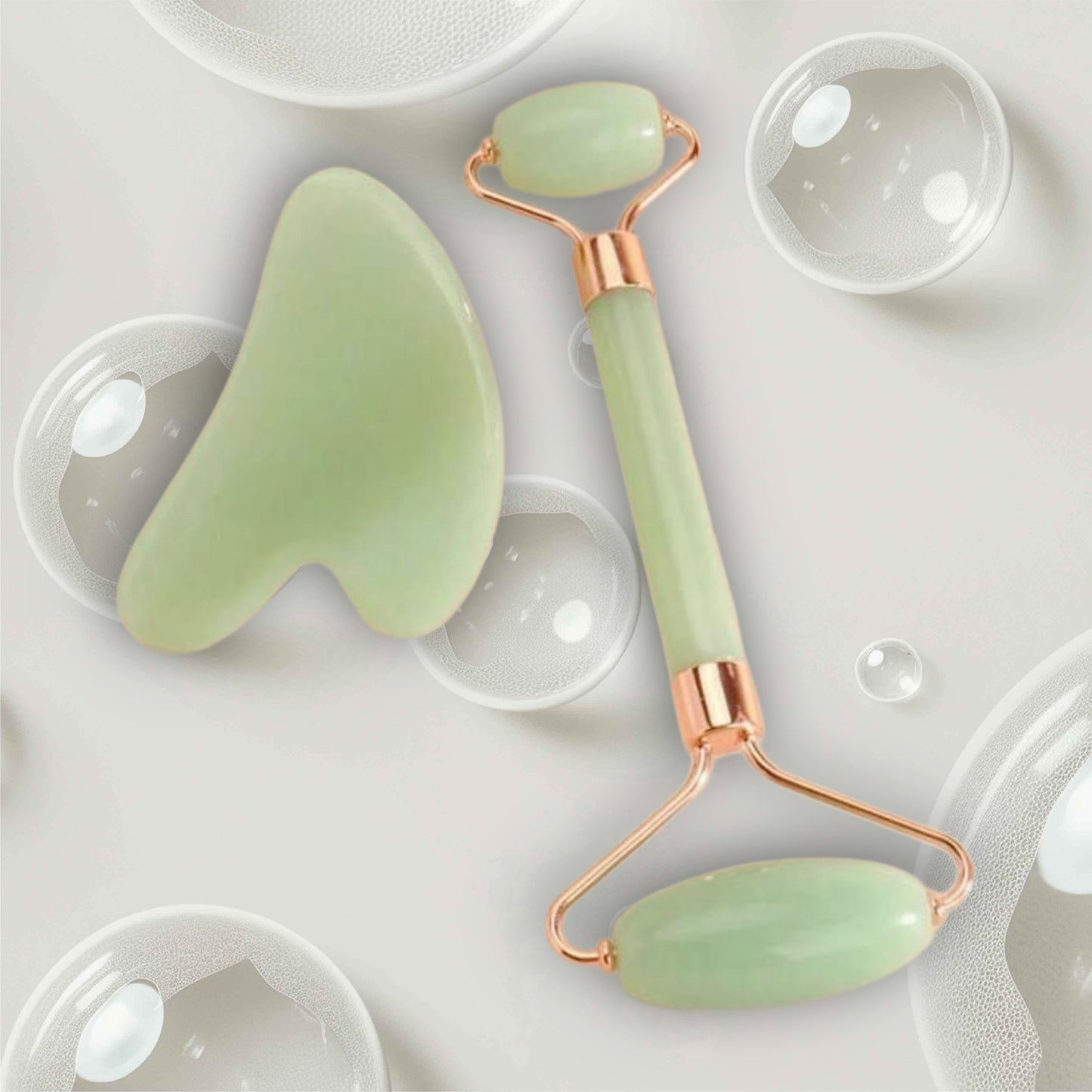 JADE ROLLER & GUA SHA SET- Facial Care Accessories